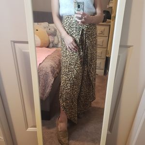 Leopard 🐆 Print Culotte/Long Skirt Style Pants